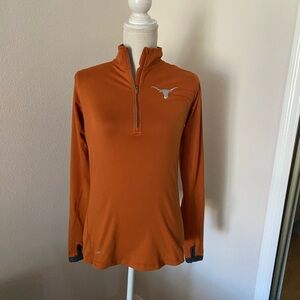 Texas Longhorns Nike Quarter Zip Long Sleeve with Thumbholes Small